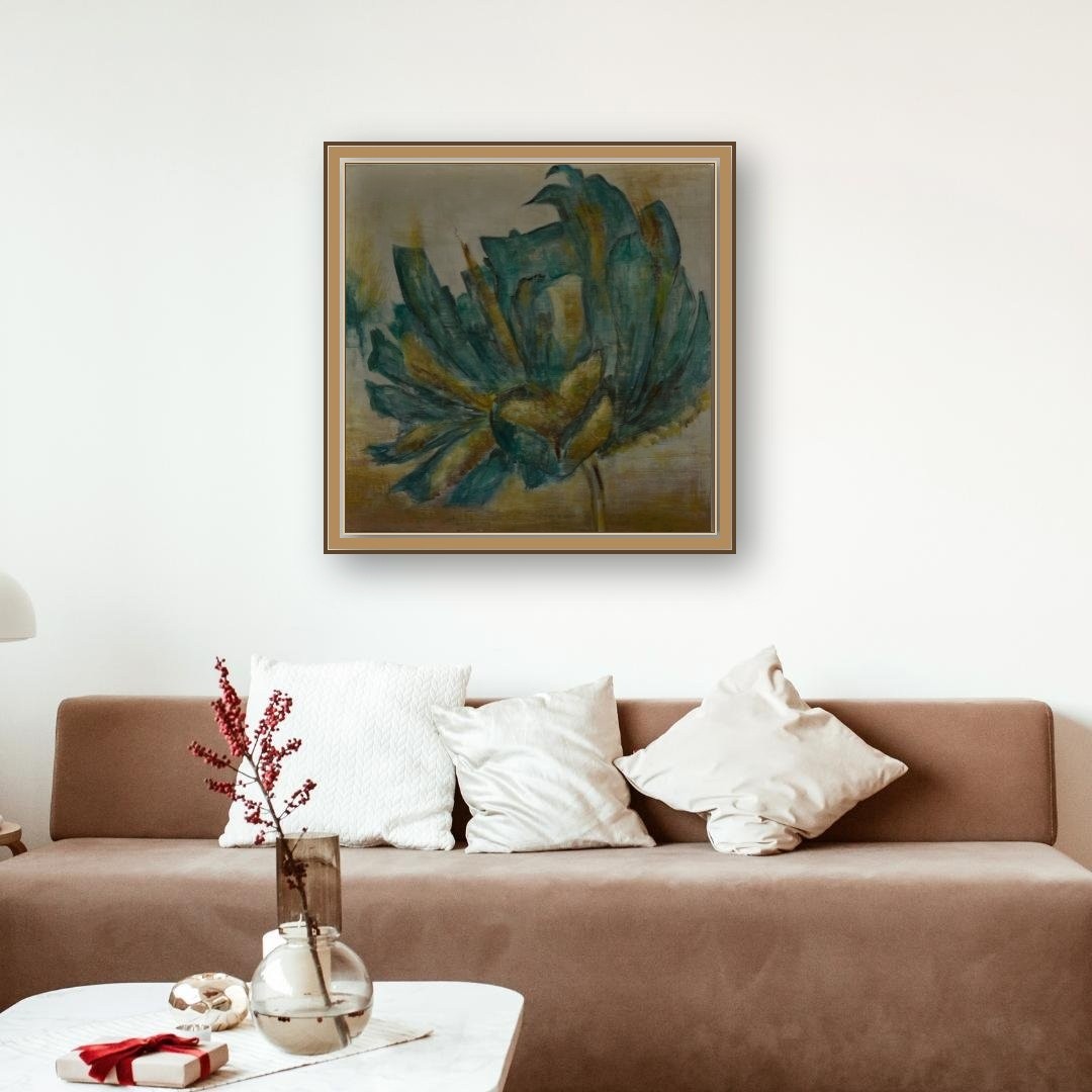 Kindred Spheres – Paired abstract compositions in warm reds, oranges, and gold