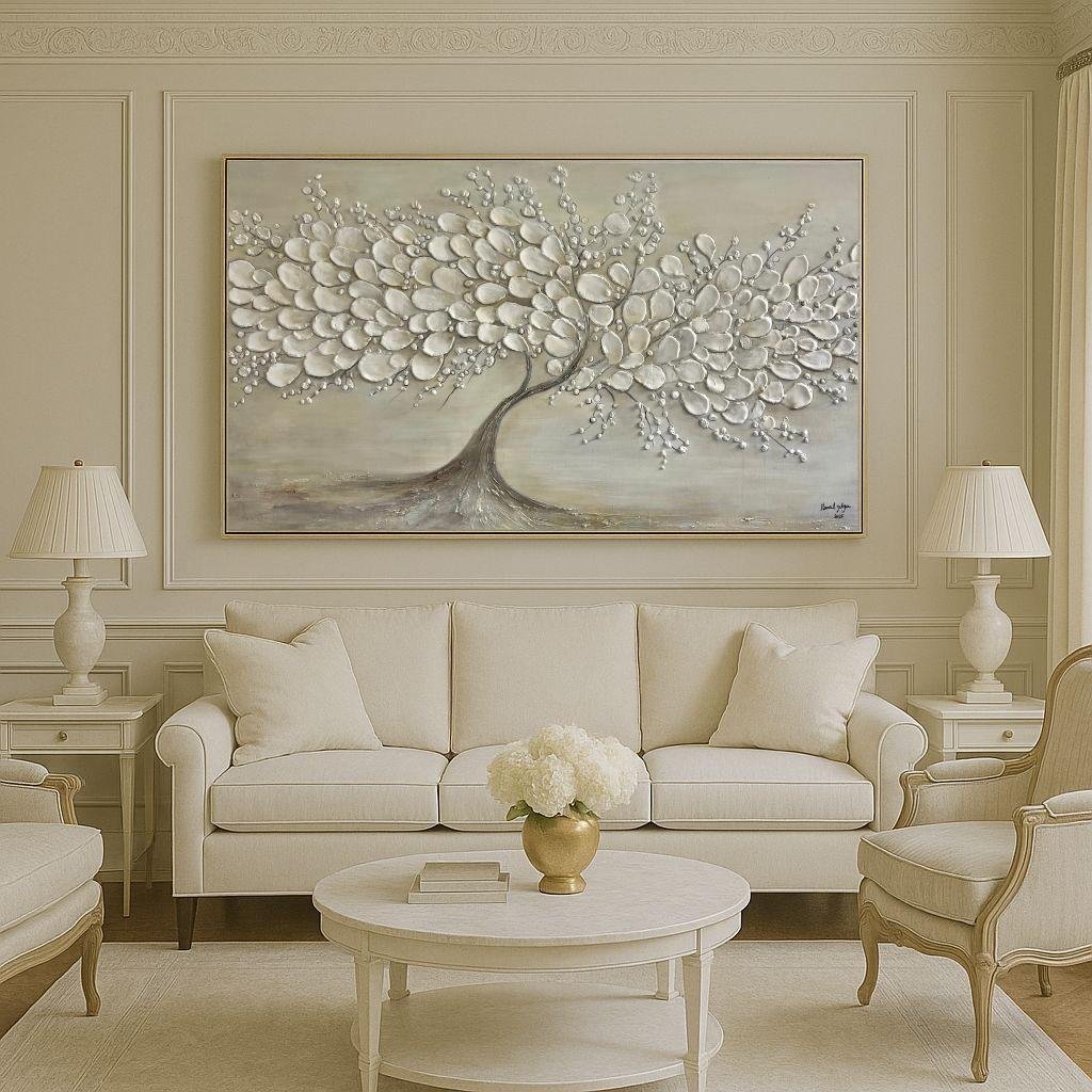 Golden Peony – Single white peony bloom on a gilded ground